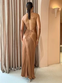 Shona Joy Low Back Halter Neck Midi Dress In Almond 9 Shona Joy Low Back Halter Neck Midi Dress In Almond -Coco & Lola SHOP ShonaJoy Lowres 46 eabfddf6 ea73 4959 9d18 90a33b718fb7 600x