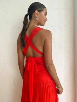Shona Joy Leilani Midi Plunge Tie Back Dress In Hibiscus -Coco & Lola SHOP ShonaJoy Lowres 48 a2570091 1d58 4748 a5eb 2d3b29e705db 600x