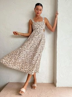 Shona Joy Heather Cut Out Midi Dress In Black/Multi -Coco & Lola SHOP ShonaJoy Lowres 52 94bcf35a 6a09 4234 87fb b72be6d669e3 600x