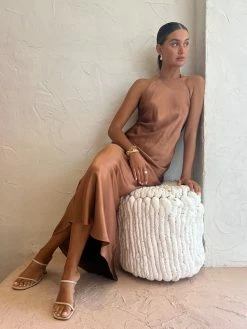 Shona Joy Ruched Maxi Skirt In Almond -Coco & Lola SHOP ShonaJoy Lowres 59 600x