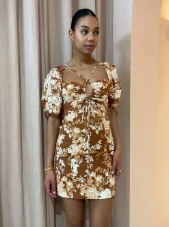 Shona Joy Capucine Lace Front Lantern Sleeve Mini Dress In Almond/Multi -Coco & Lola SHOP ShonaJoy lowres 21 b3858d9d e35f 4318 a40a fc80516979fd 600x