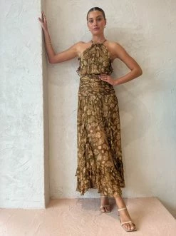 Shona Joy Rosaline Ruched Split Maxi Dress -Coco & Lola SHOP Shona Reshoot Low Res 33 600x