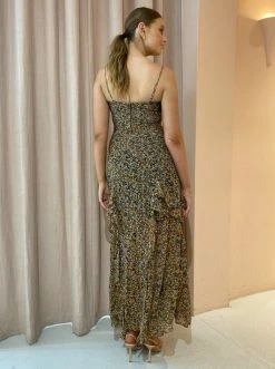 Shona Joy Paloma Ruched Frill Maxi Dress In Olive/Multi -Coco & Lola SHOP Shona lowres 2march feb 12 600x