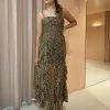 Shona Joy Paloma Ruched Frill Maxi Dress In Olive/Multi -Coco & Lola SHOP Shona lowres 2march feb 8 600x