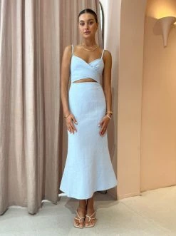 Significant Other Frankie Midi Dress In Cornflower