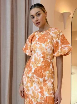 Significant Other Elena SS Midi Dress In Scarlet Poppy -Coco & Lola SHOP Significant Other Low Res 6 600x