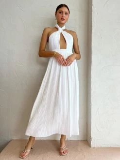 Sonya Sana Pleated Maxi Dress In White -Coco & Lola SHOP Sonya Lowres 111 600x