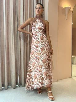 Sonya Ajloon Maxi Dress In Paisley Print