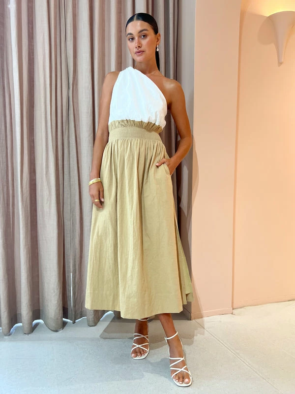 Sovere Reserve Midi Dress In Latte 3 Sovere Reserve Midi Dress In Latte