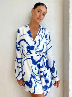Sovere Tidal Mini Dress In Blue Tide