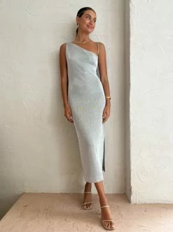 Third Form Heavy Metal Knit Cowl Slip In Silver