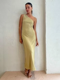 Third Form One Shoulder Maxi Dress In Khaki -Coco & Lola SHOP Third Form Low Res 46 600x