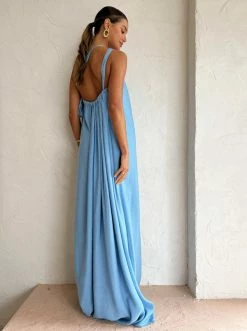 Tojha Lola Maxi Dress In Powder Blue -Coco & Lola SHOP Tojha Low Res 92b 600x