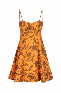 Shona Joy Uli Corded Circle Mini Dress In Papaya/Cacao 13 Shona Joy Uli Corded Circle Mini Dress In Papaya/Cacao -Coco & Lola SHOP ULI Corded Circle Mini Dress 600x