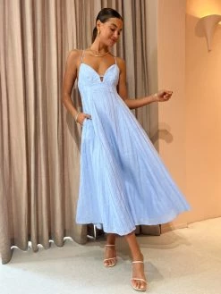 Viktoria & Woods Ursula Dress In Sky Blue
