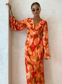 Acler Ashland Dress In Amber Bloom -Coco & Lola SHOP acler lowres april 70 600x